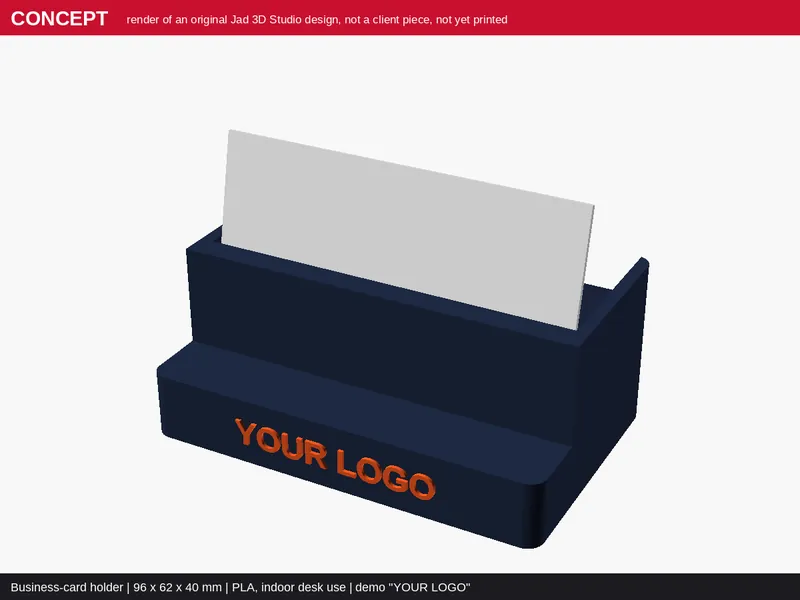 Concept render of the Business-card holder, a design idea by Jad 3D Studio